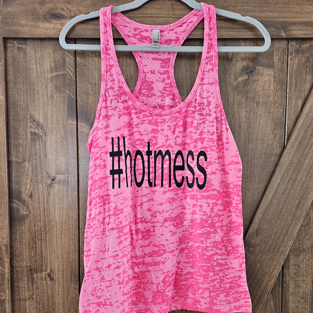 Pink Racerback Tank Top - Picture 3 of 5